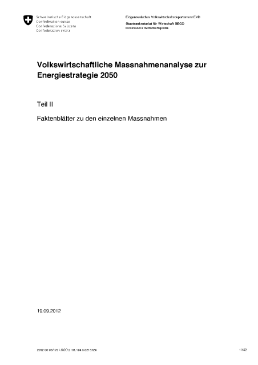 Volkswirtschaftliche Massnahmeanalyse Teil II Cover